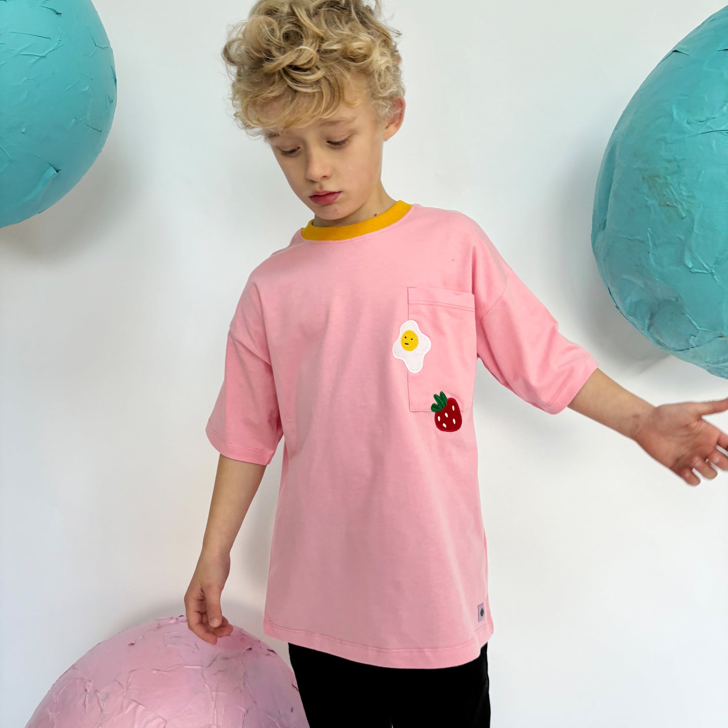 Kids Pocket embroidered Tee | Banana Berry Design | Ireland