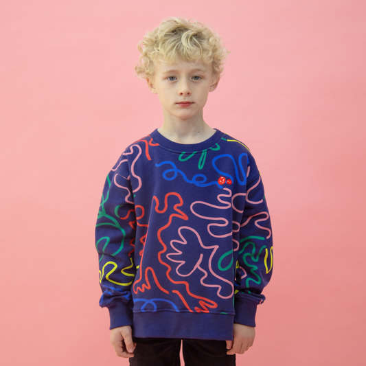 Kids Squiggle sweat | Irish Designer | Banana Berry Design